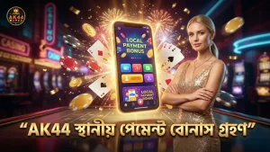 স্থানীয় পেমেন্ট মাধ্যম ব্যবহার করে AK44-তে বোনাস গ্রহণের ধাপ