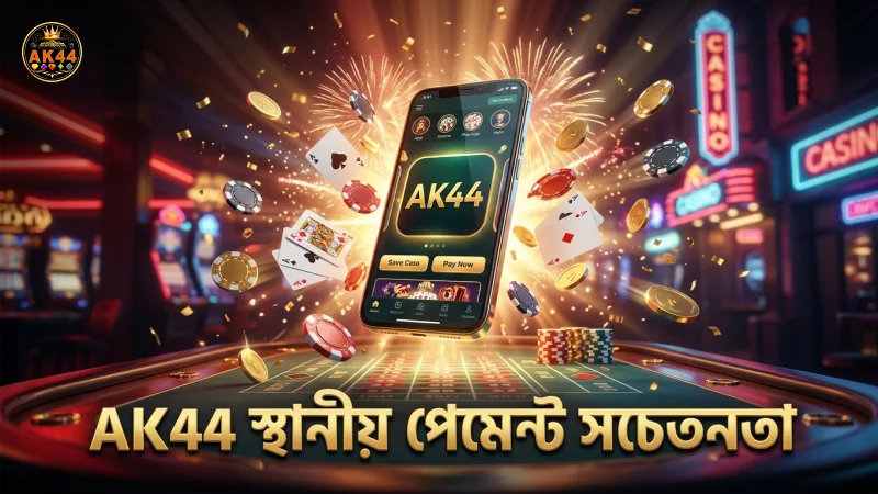 AK44 এ স্থানীয় পেমেন্ট অপশন সম্পর্কিত তথ্য সাবধানতার সঙ্গে বিবেচনা করা হয়।